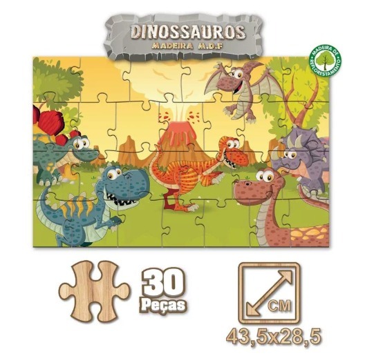 QUEBRA CABECA DINO MDF 30PCS